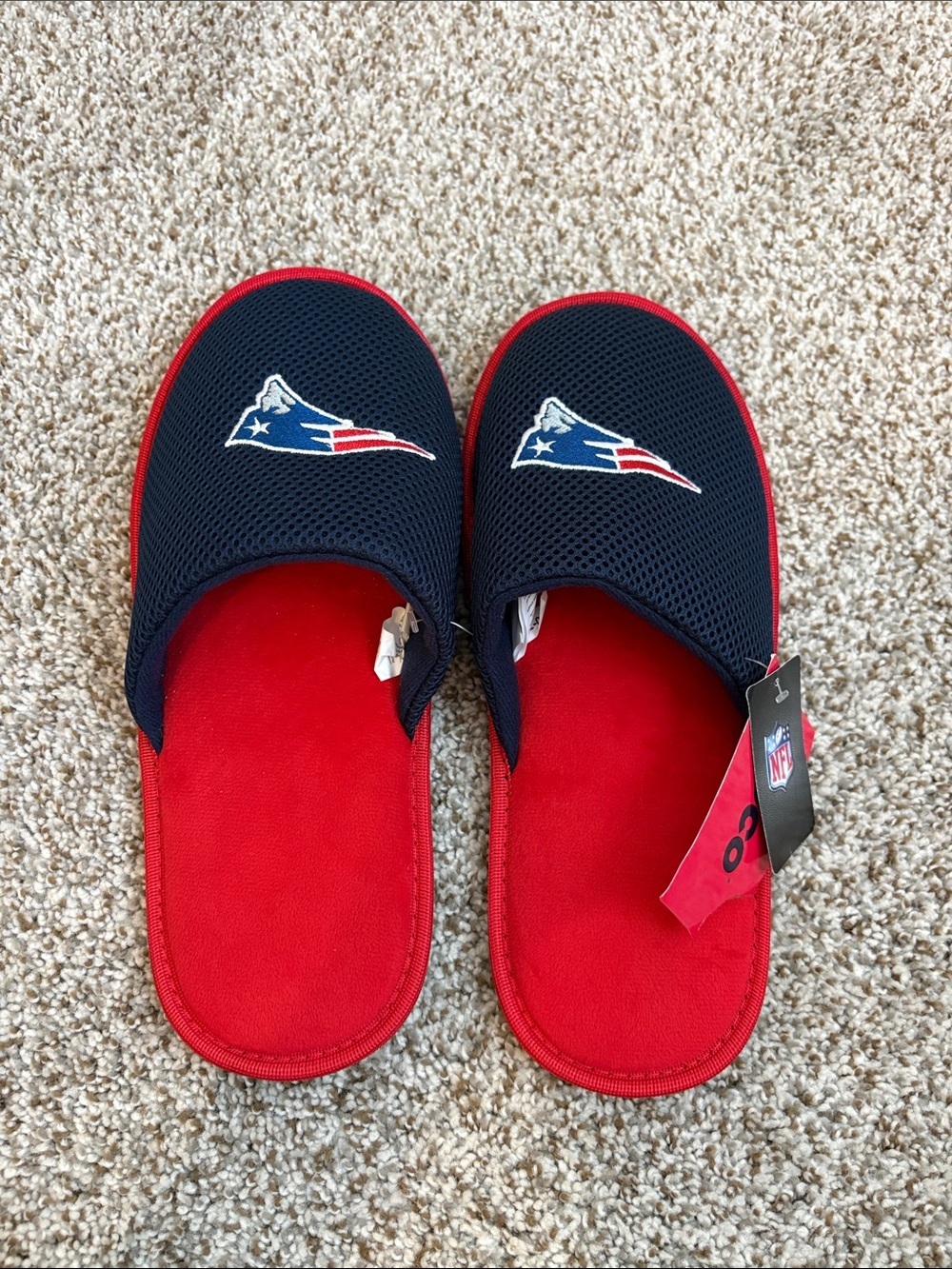 NFL New England Patriots Slippers Men's Size Medium (9-10) NWT - Picture 6 of 12